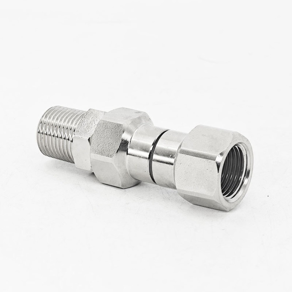 Swivel Fitting for Pressure Washer Stainless Steel 360 Degree Rotation 4500 PSI