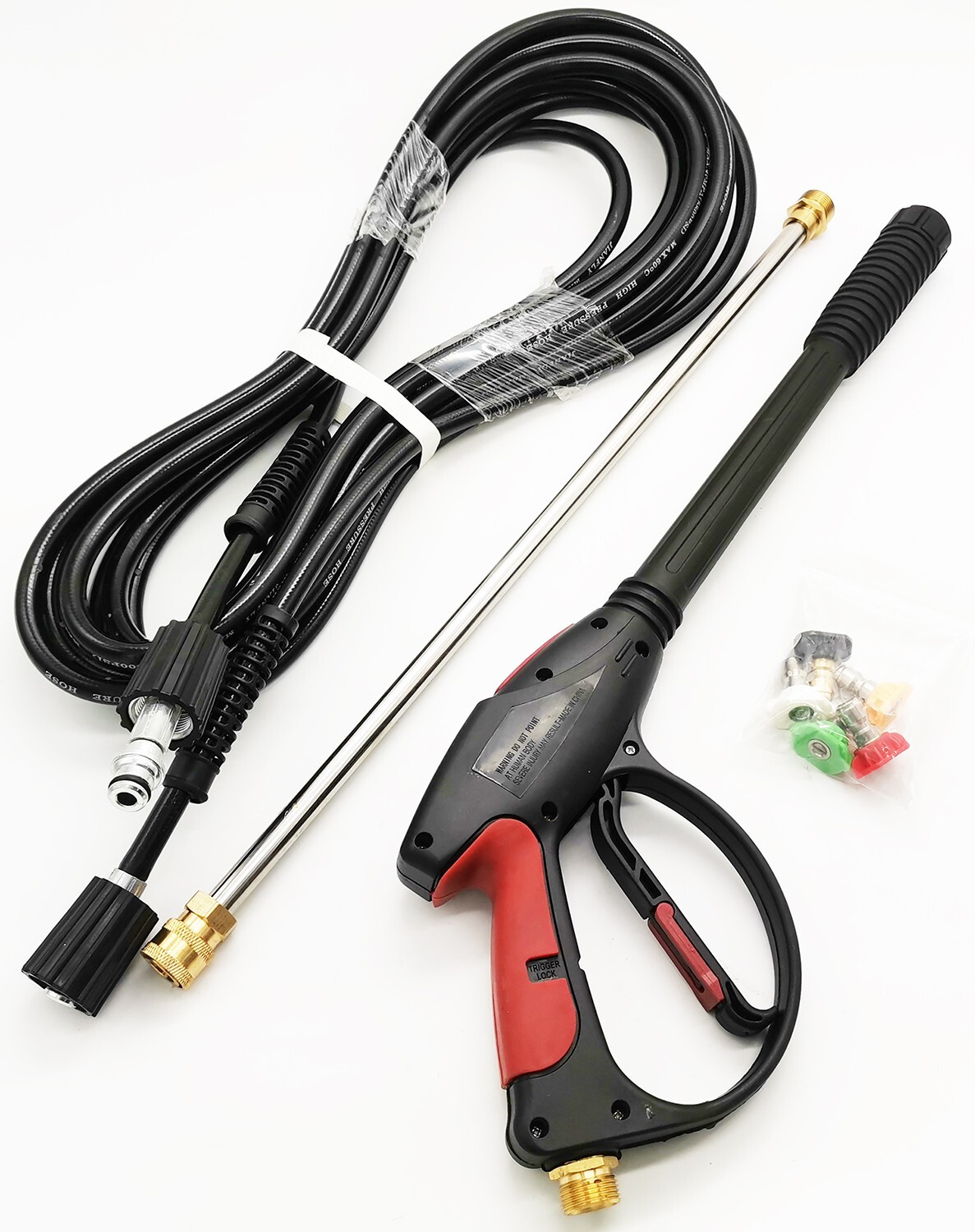 SPRAY GUN WAND LANCE & TIPS For Power Pressure Washer Water Pumps to 4000 PSI