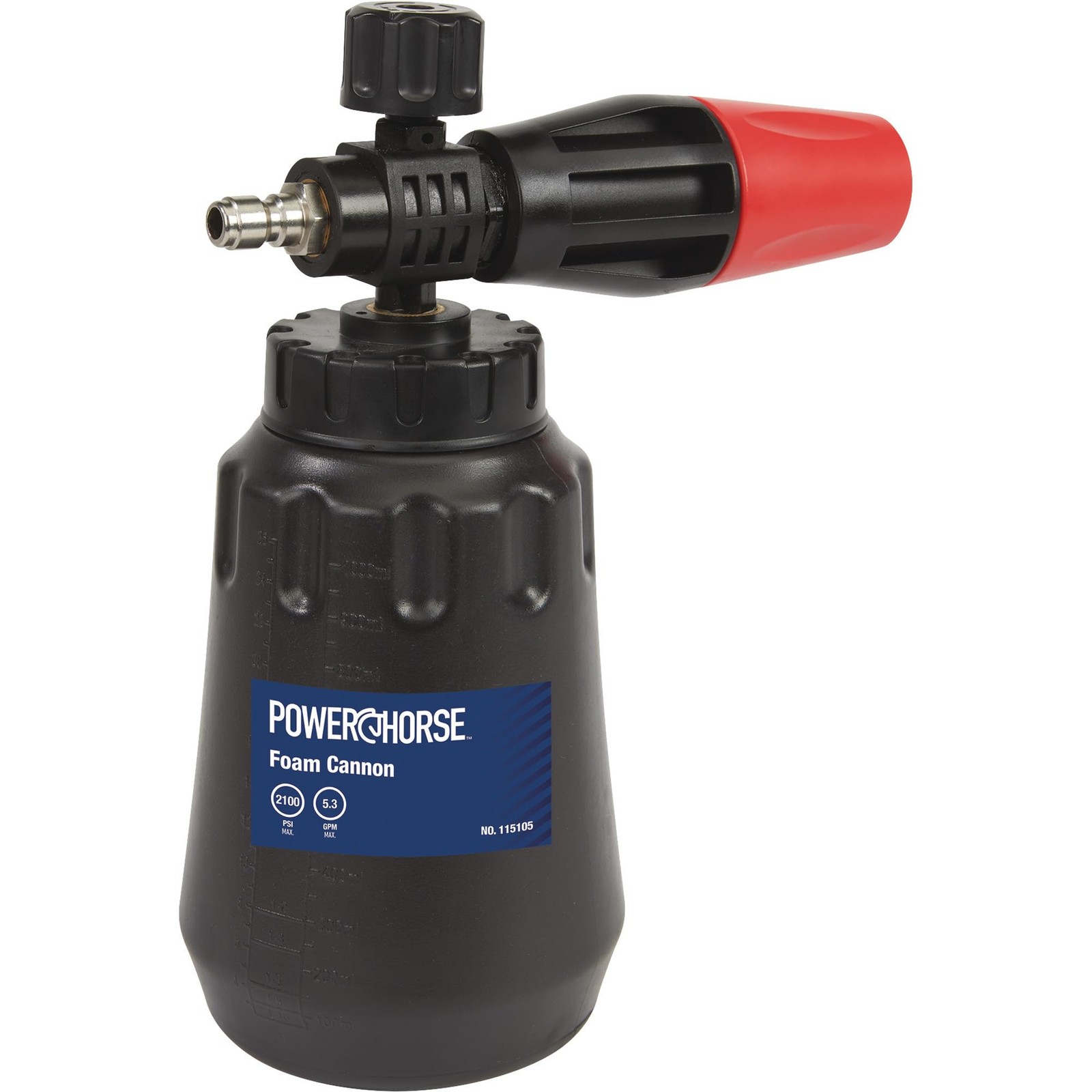 Powerhorse Foam Cannon, 2100 PSI, 5.3 GPM, 1-Liter Capacity