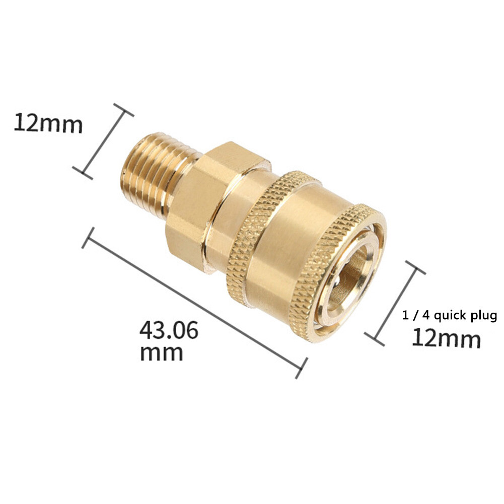 1/4” Quick Connect Pressure Washer Gun Adapter Snow Foam Male Nozzle Fit Karche
