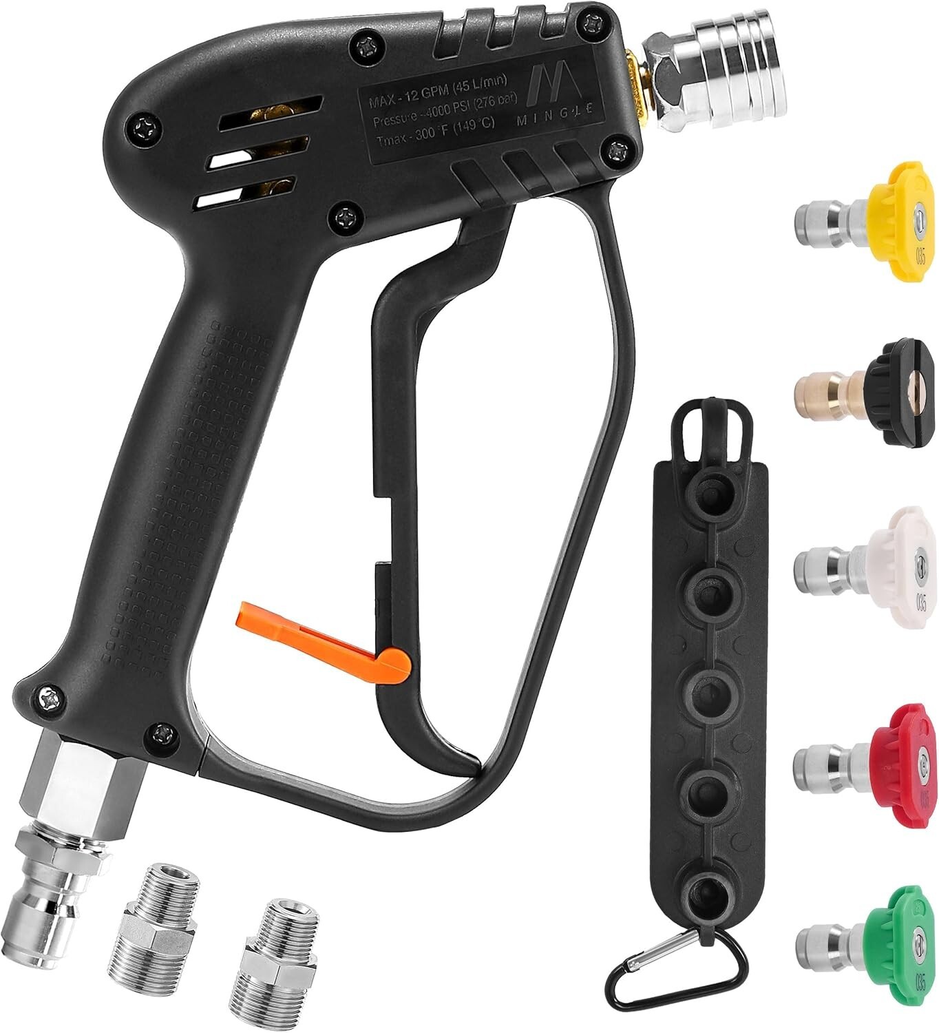 Compact Universal Pressure Washer Gun with Trigger Lock and 4000 PSI Capability