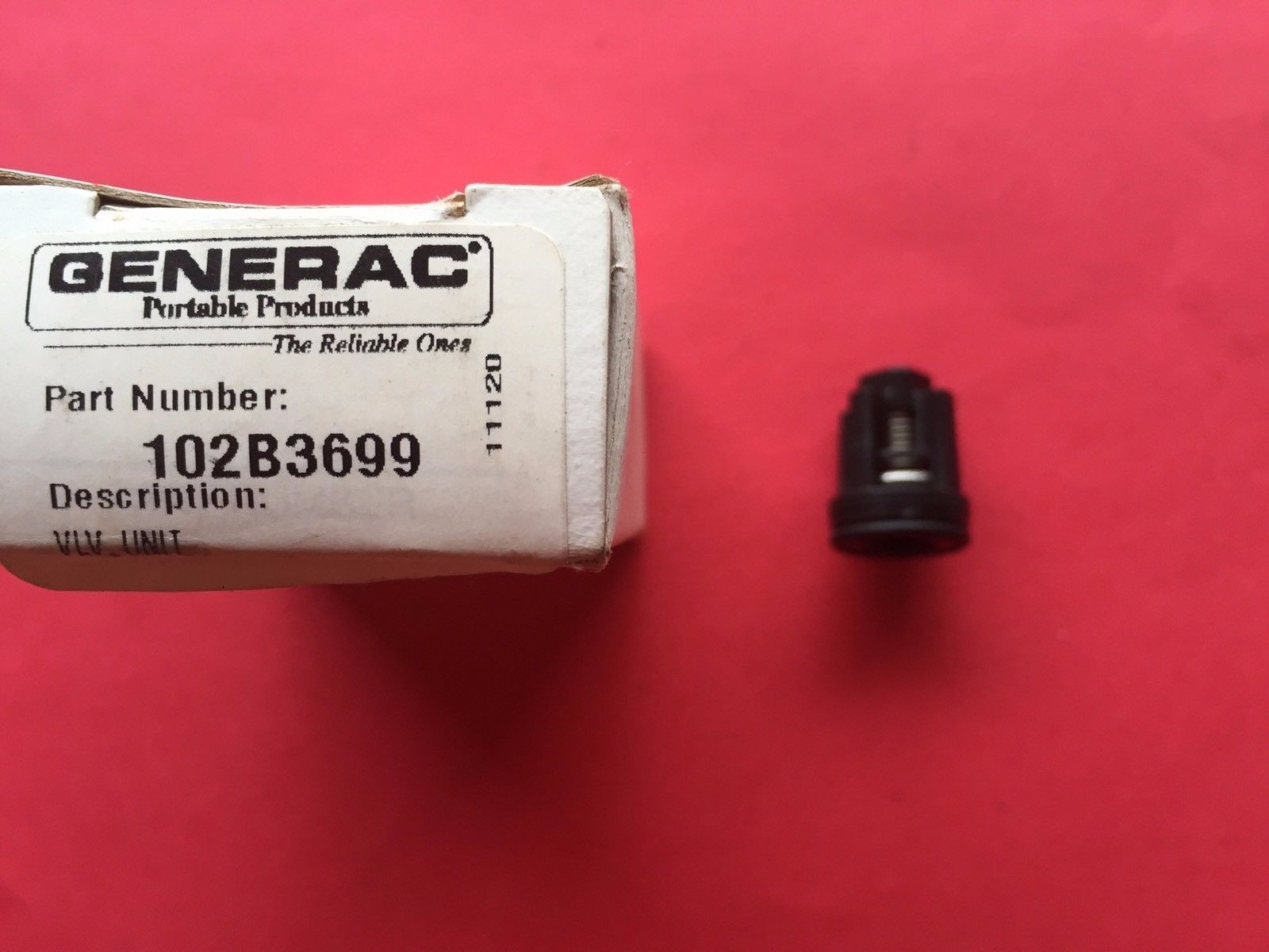 Generac Pressure Washer Model 1292-2 Check Valve 102B3699 102B3699GS Obsolete