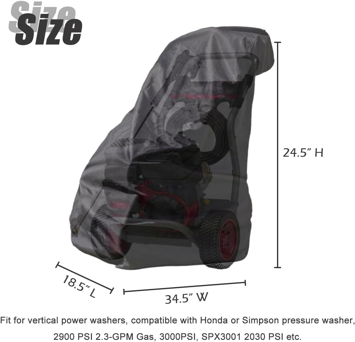 Electric Pressure Washer Cover, Vertical Power Cleaner Machine Protective Cas…