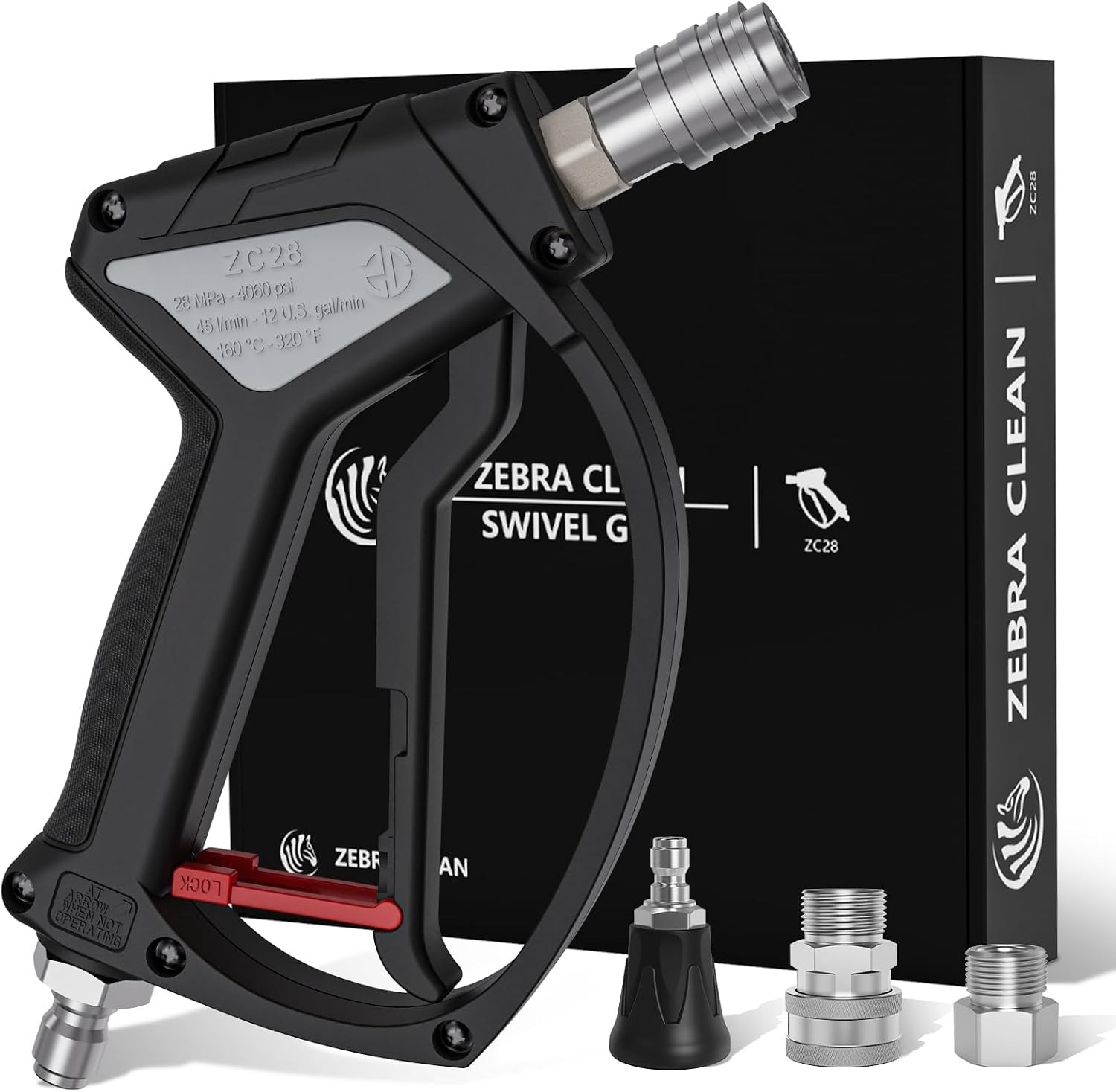 4060 PSI Short Pressure Washer Gun, 3/8″ & 1/4″ Quick Connect Coupler