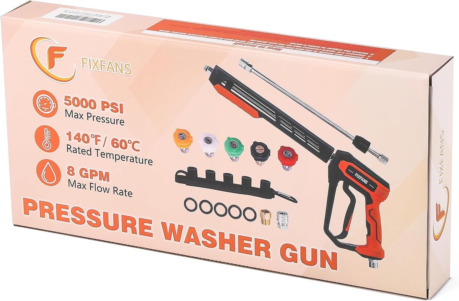 Pressure Washer Gun Kit 4000psi Power Washer Handle Gun With Replacement Wand Ex