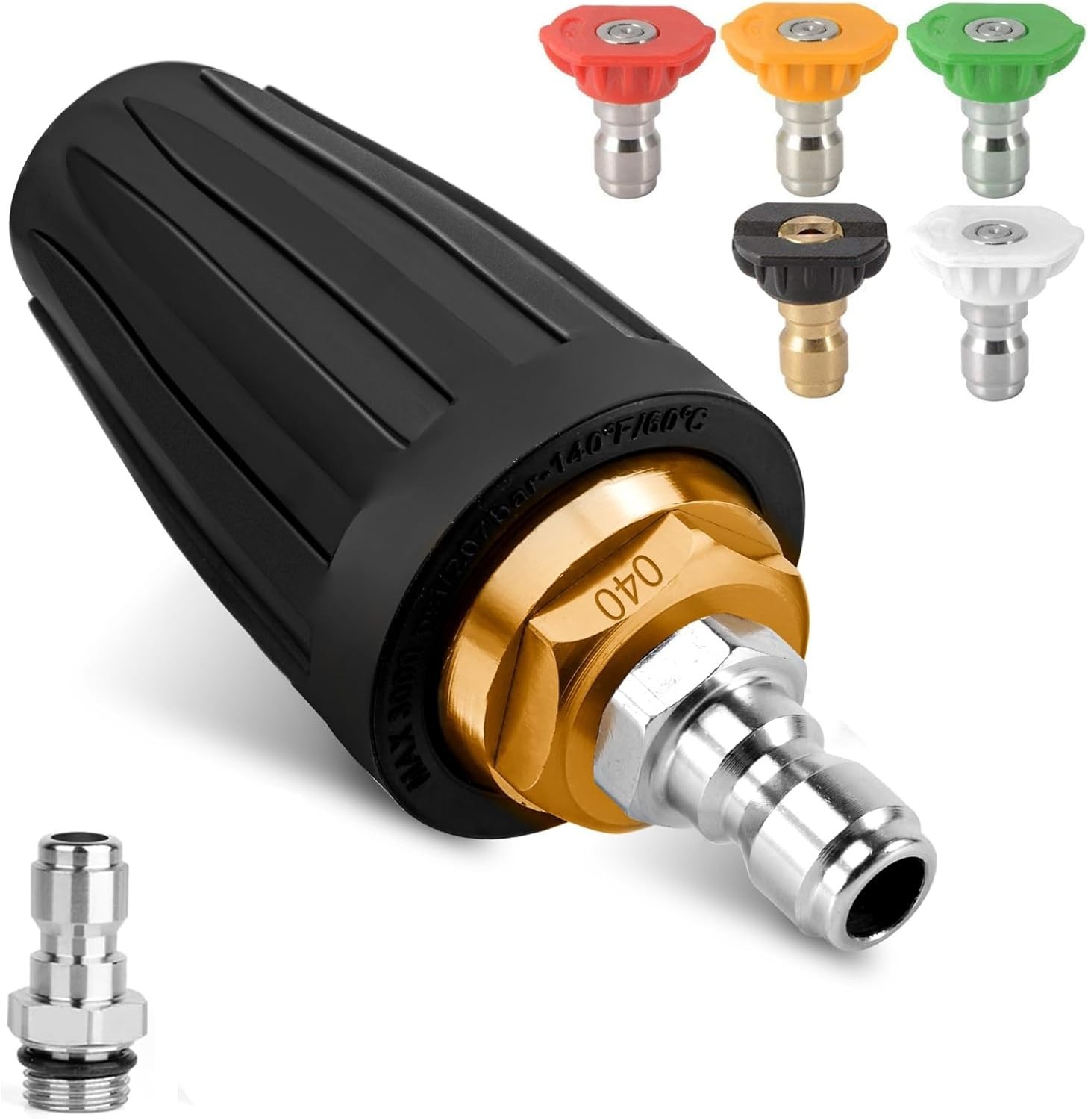 Pressure Washer Turbo Tip Max 4000PSI Turbo Nozzle Kit 360° Rotating Presure …