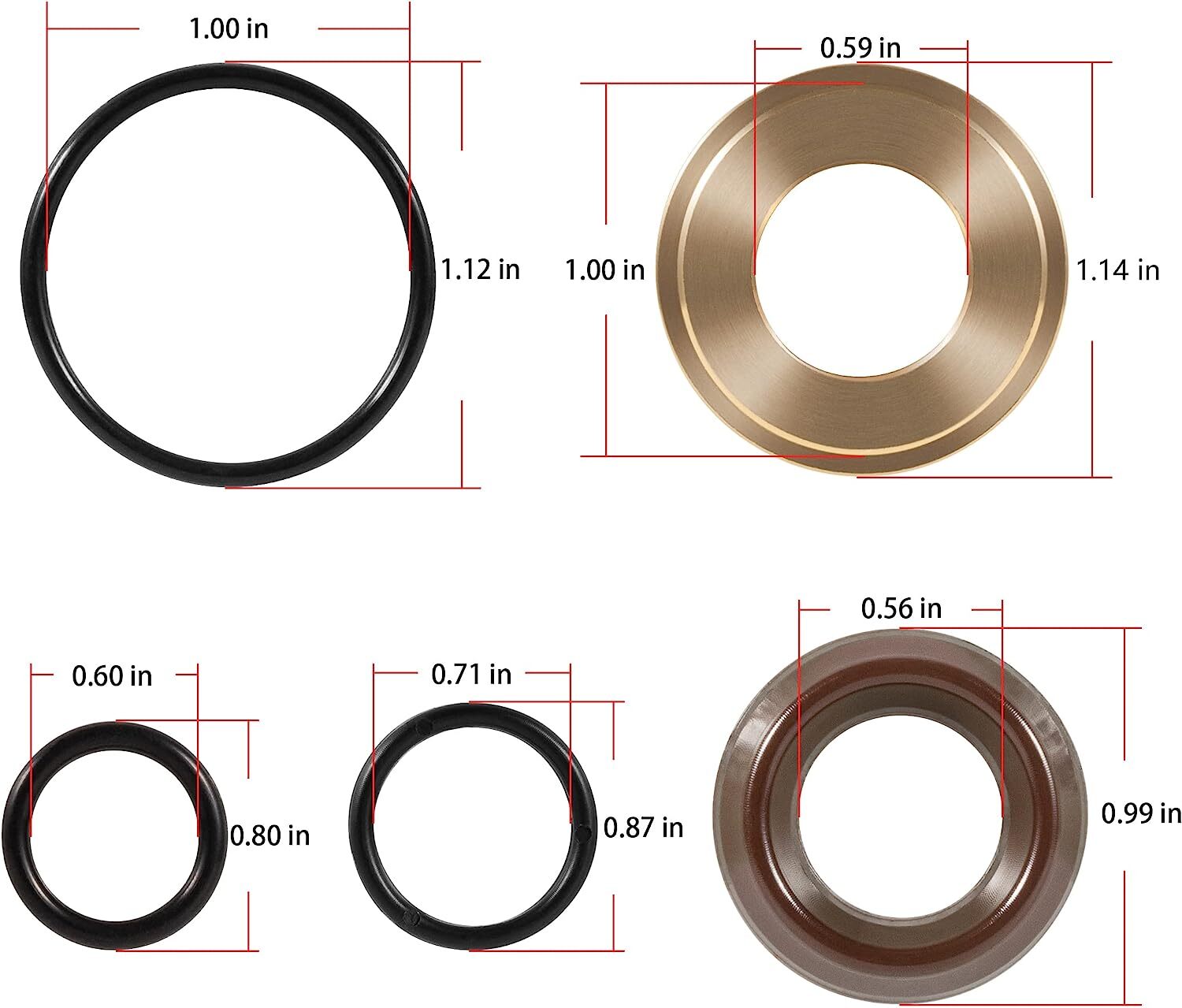 Inter Pump Seal Packing KIT 96 for GP K96 KIT96 TT931 TT941 TT951 TT Series 15mm
