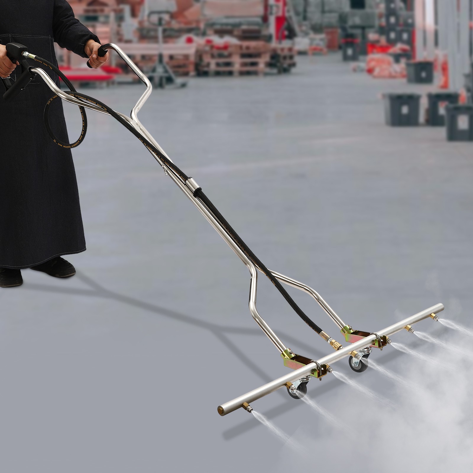 39” 5000psi Pressure Washer Water Broom with 7 Nozzles For Hot and Cold Water