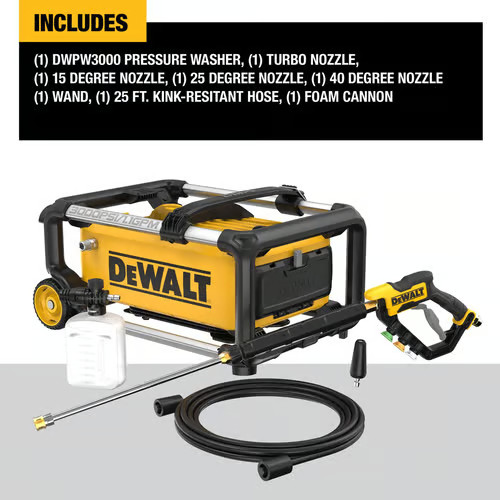 *NEW Dewalt DWPW3000 3000 PSI Cold Water Electric Pressure Washer 1.1 GPM 15 amp