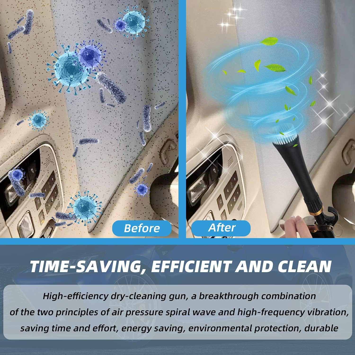 High Pressure Car Interior Spraying Washing Gun with 2 Set Nozzle Sprayer Connec