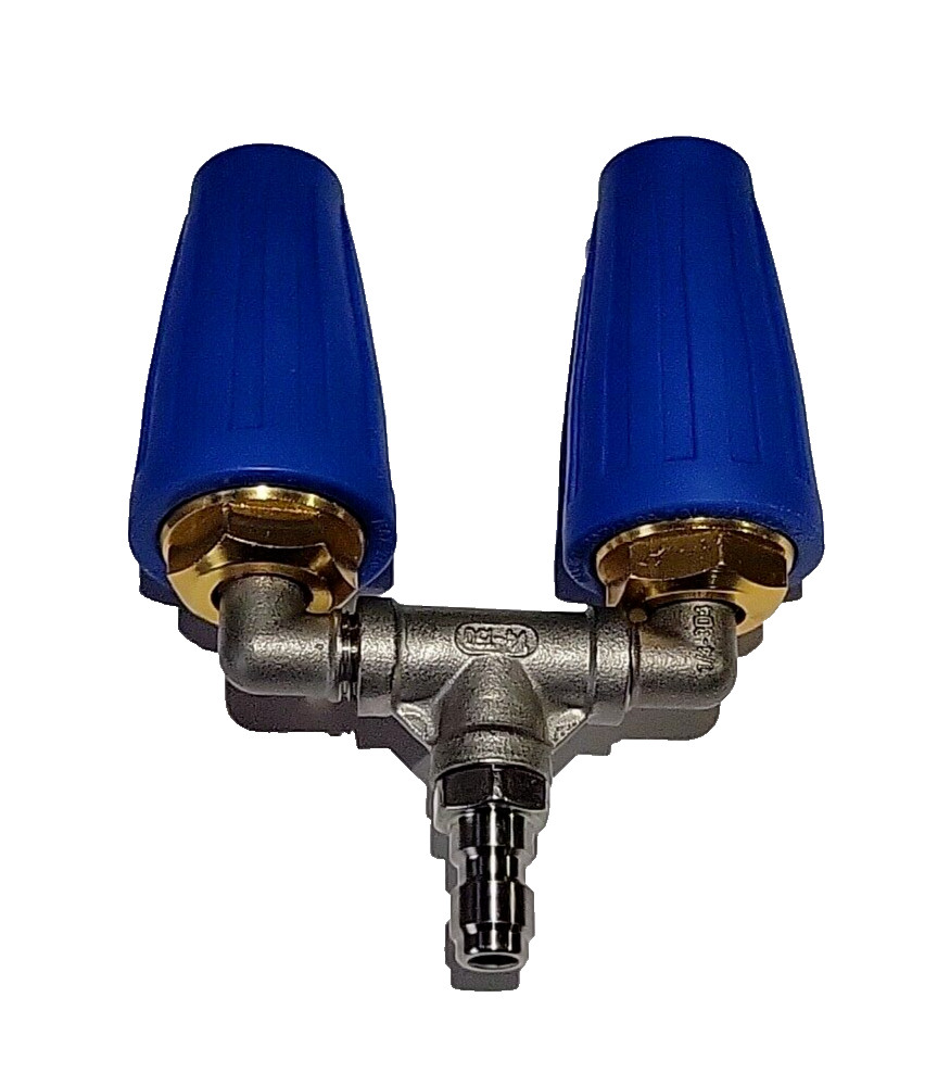 High Pressure Washer Rotating Dual Turbo Nozzle Spray Tip 1/4 4000PSI 4-6GPM