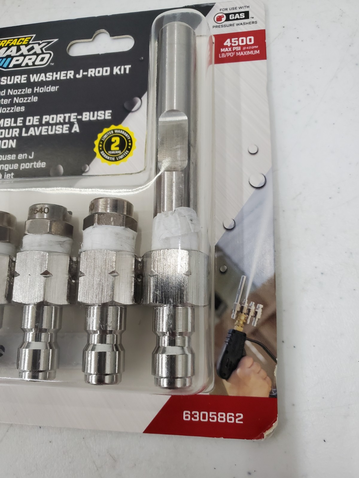 Surface Maxx Pro Pressure Washer J-Rod Nozzle Kit 6305862 – NEW (134384-1 E U33)