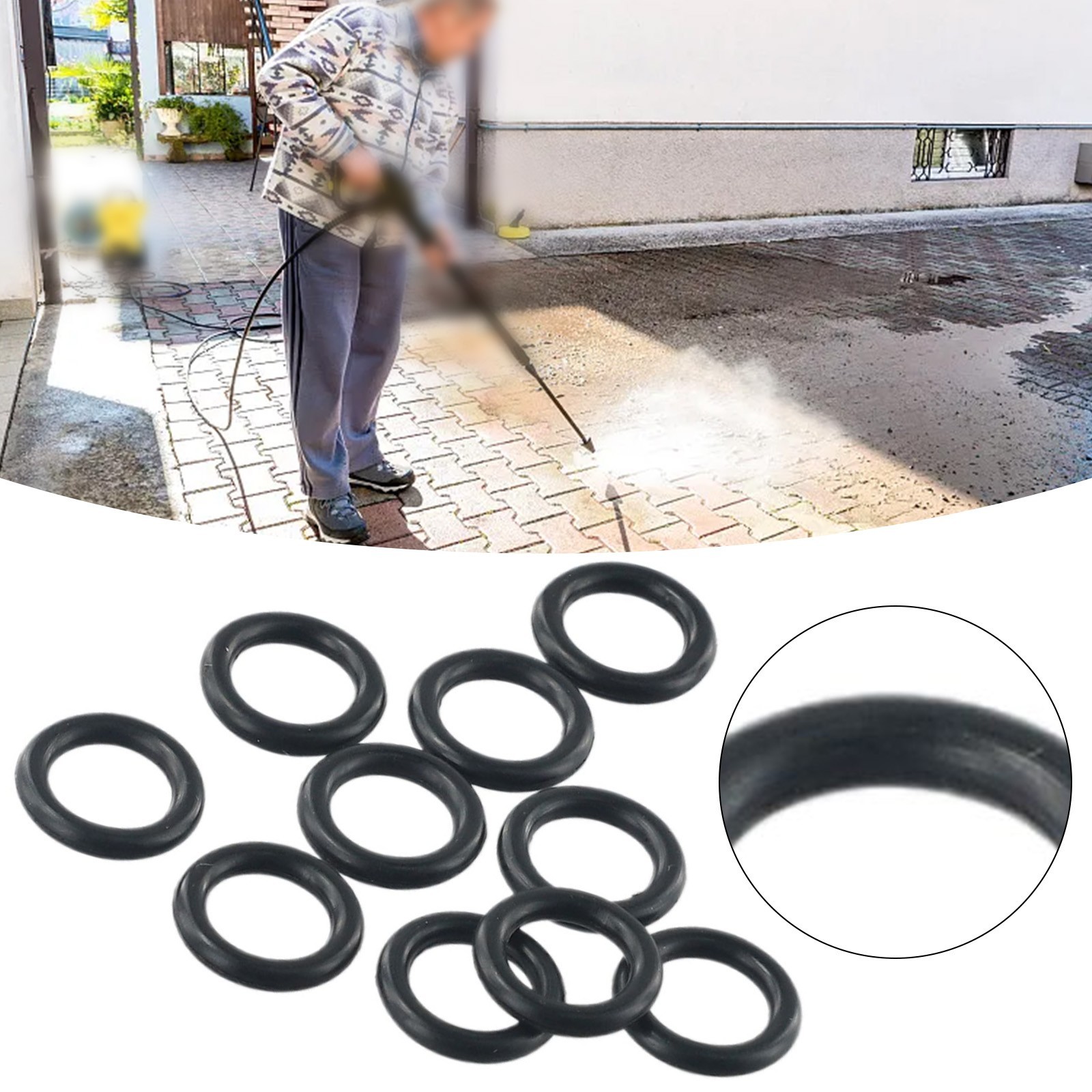 20 Pcs Rubber 1/4 O-Rings Sealing Ring For Pressure Washer Hose Quick Disconnect