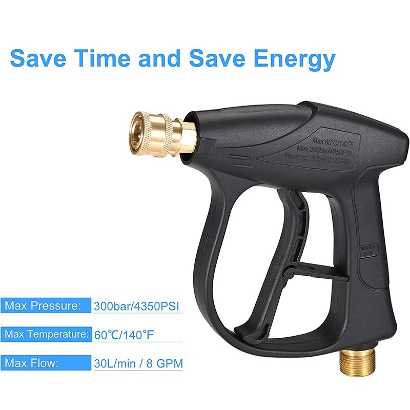High Pressure 4000PSI Car Power Washer Gun Spray Wand Lance Nozzle No Hose Kit