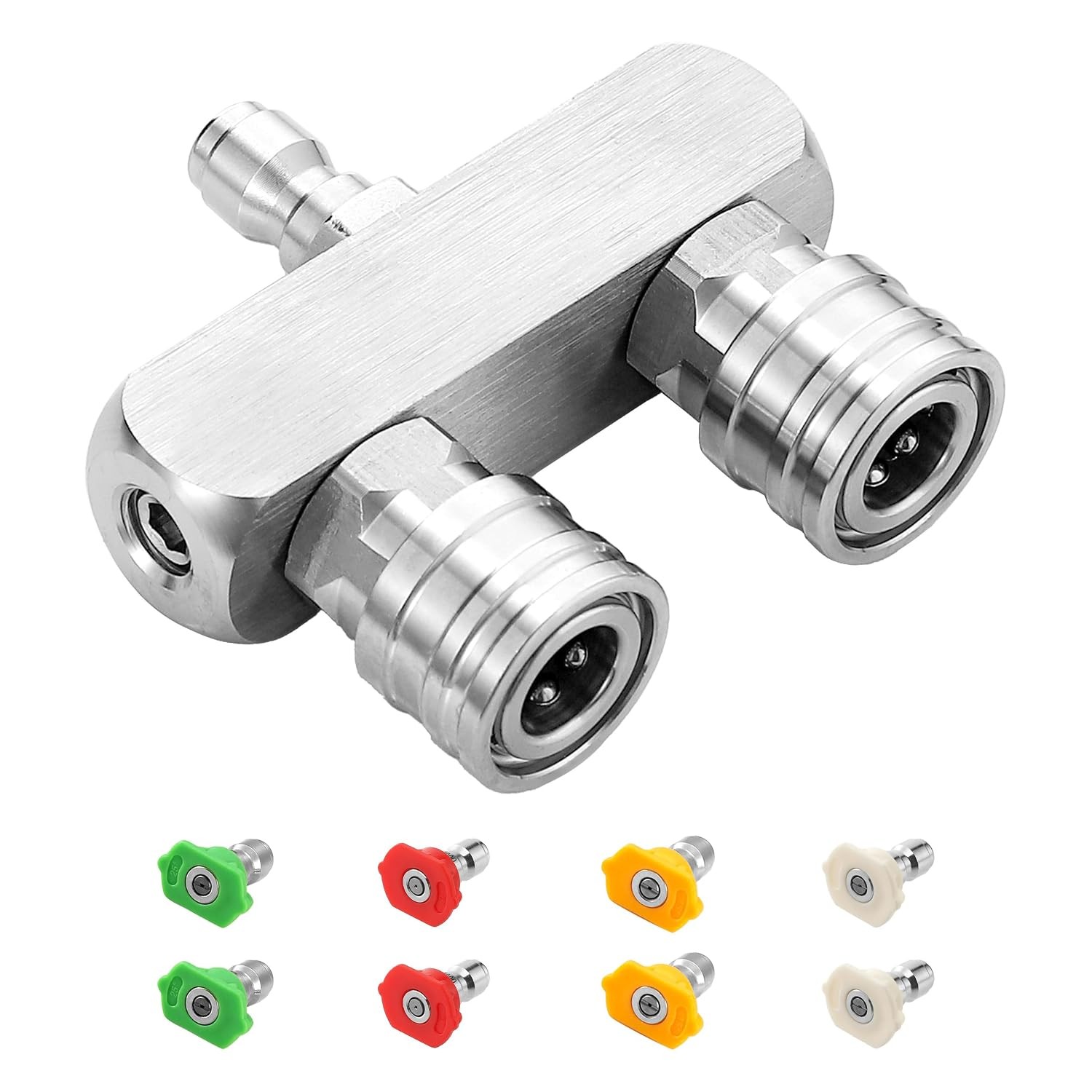2-in-1 Pressure Washer Tips, Dual Pressure Washer Nozzle Tip with 8 Power Washer