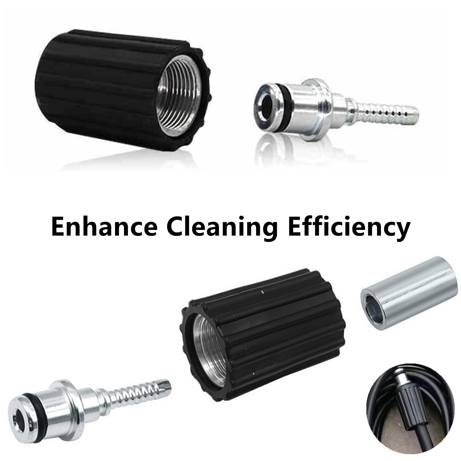 High Pressure Washer Hose Repair Kit, Hose Washers Insert Fittings Car Washer…