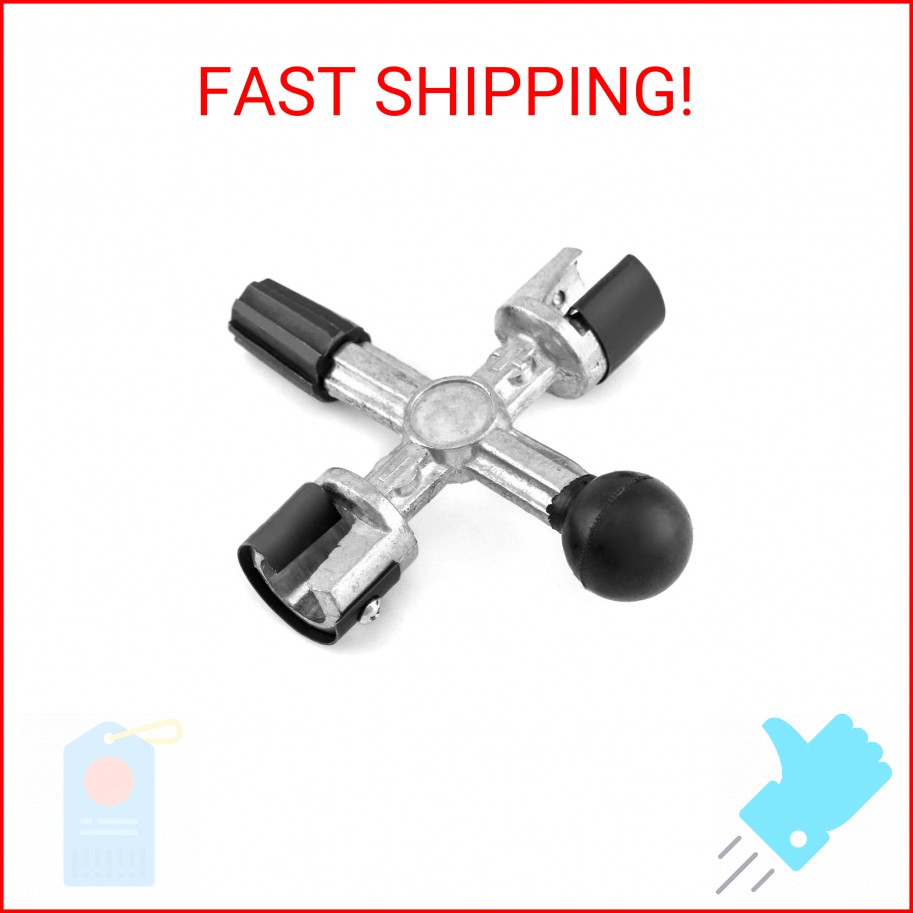 QWORK Battery Post Cleaner, 1 Pack 4-Way Battery Terminal Post Scraper Cleaning