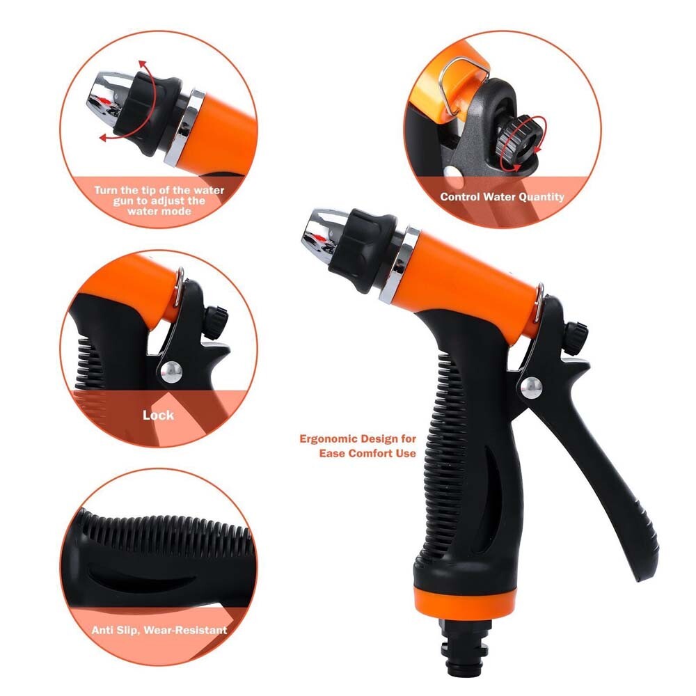 12V 100W Spray Gun 160 PSI High Pressure Electric Car Washer Hose Water Pump Kit
