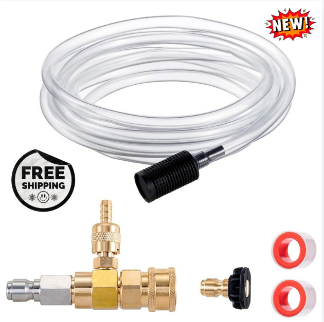 Downstream Injector for Pressure Washer Power Washer Chemical Injector Kit Soap