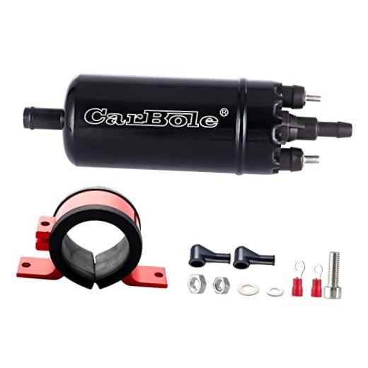 Black 12V Electric 116 PSI External In Line Fuel Pump – High Pressure Unversal