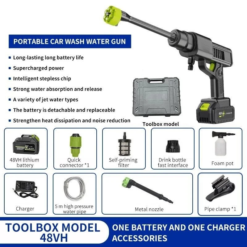 Cordless Pressure Washer 986PSI 48V Rechargeable Portable Power Cleaner Kit New