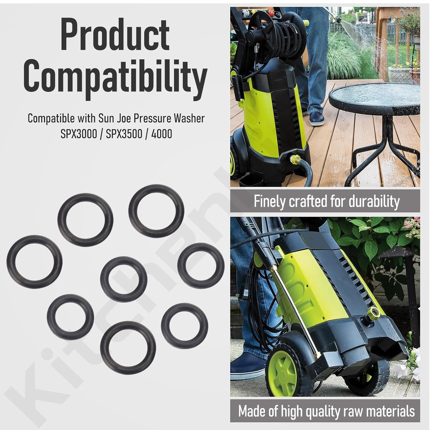 SPX3000 Pressure Washer O-Rings for Sun Joe SPX3001, SPX3501, SPX3500, SPX4000,