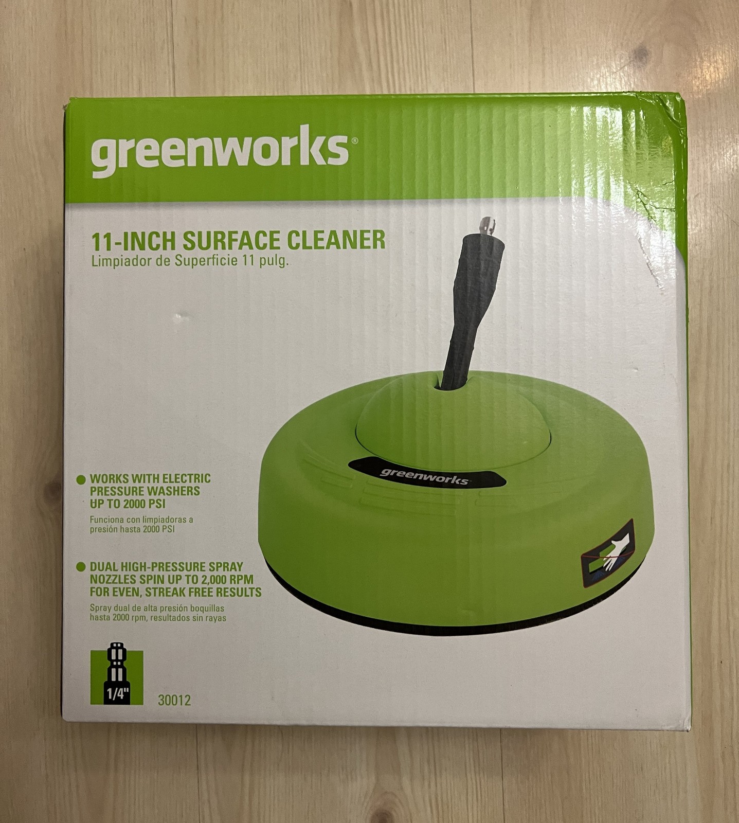 Greenworks 11 inch Surface Cleaner Universal Pressure Washer Attachment 30012