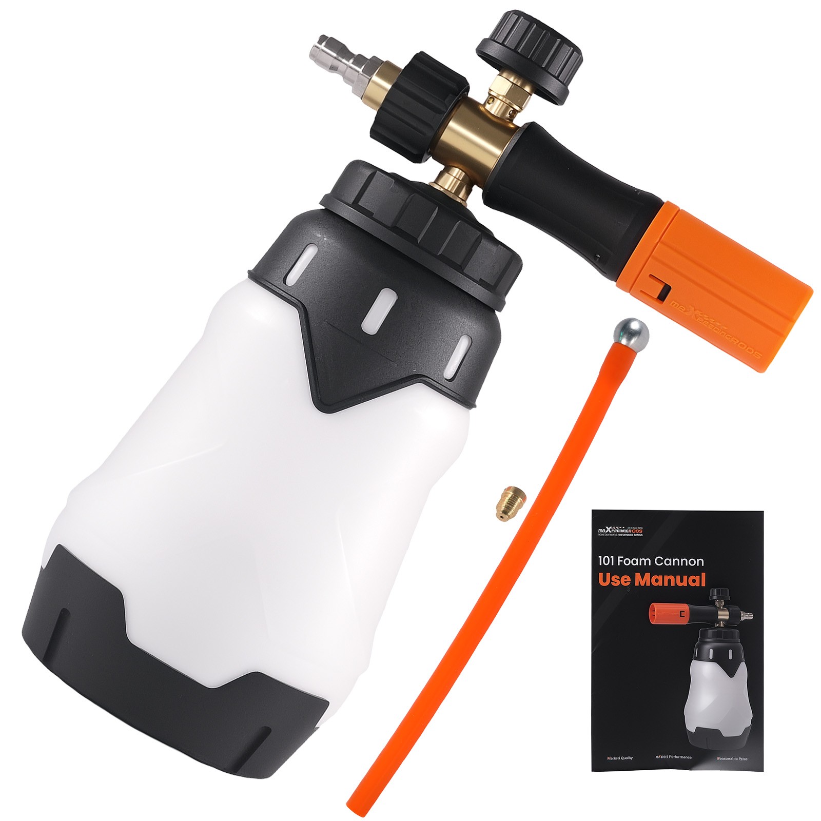 Pressure Washer Foam Cannon 1.3L for Adjustable Nozzle 1/4″ QC Thick Snow Foam