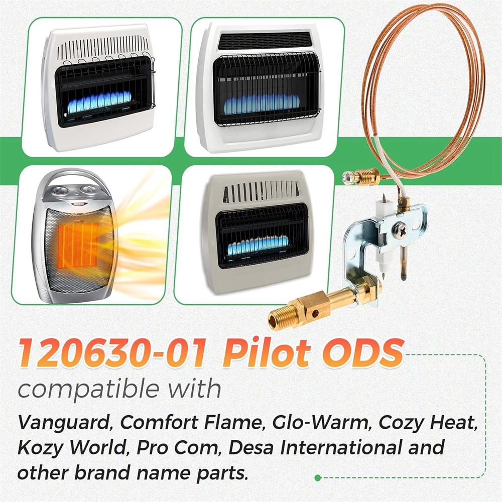 120630-01 Natural Gas Pilot ODS Assembly Fits for Vent Free Wall Heaters