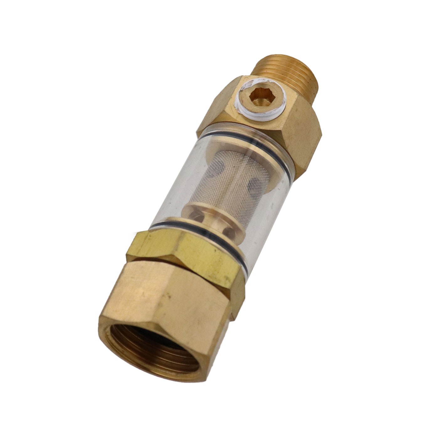 Erie Tools Clear Inlet Water Filter Pressure Washer 1/2″ NPT x 3/4″