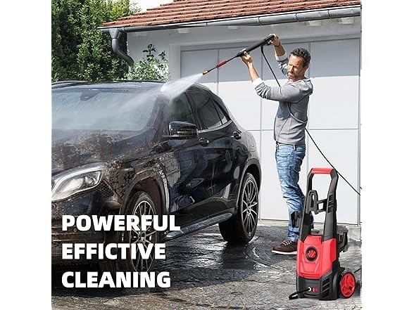Paporia 2.5 Max GPM Electric Pressure Washer w/Foam Cannon, 20FT Hose -FAST SHP