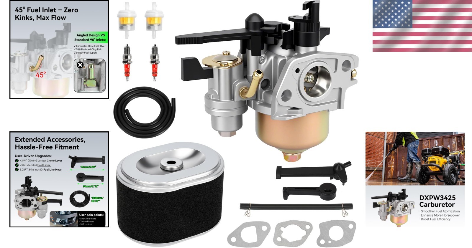 Carburetor Kit for DXPW3425/DXPW3625 – Enhanced Efficiency and Smooth Operation