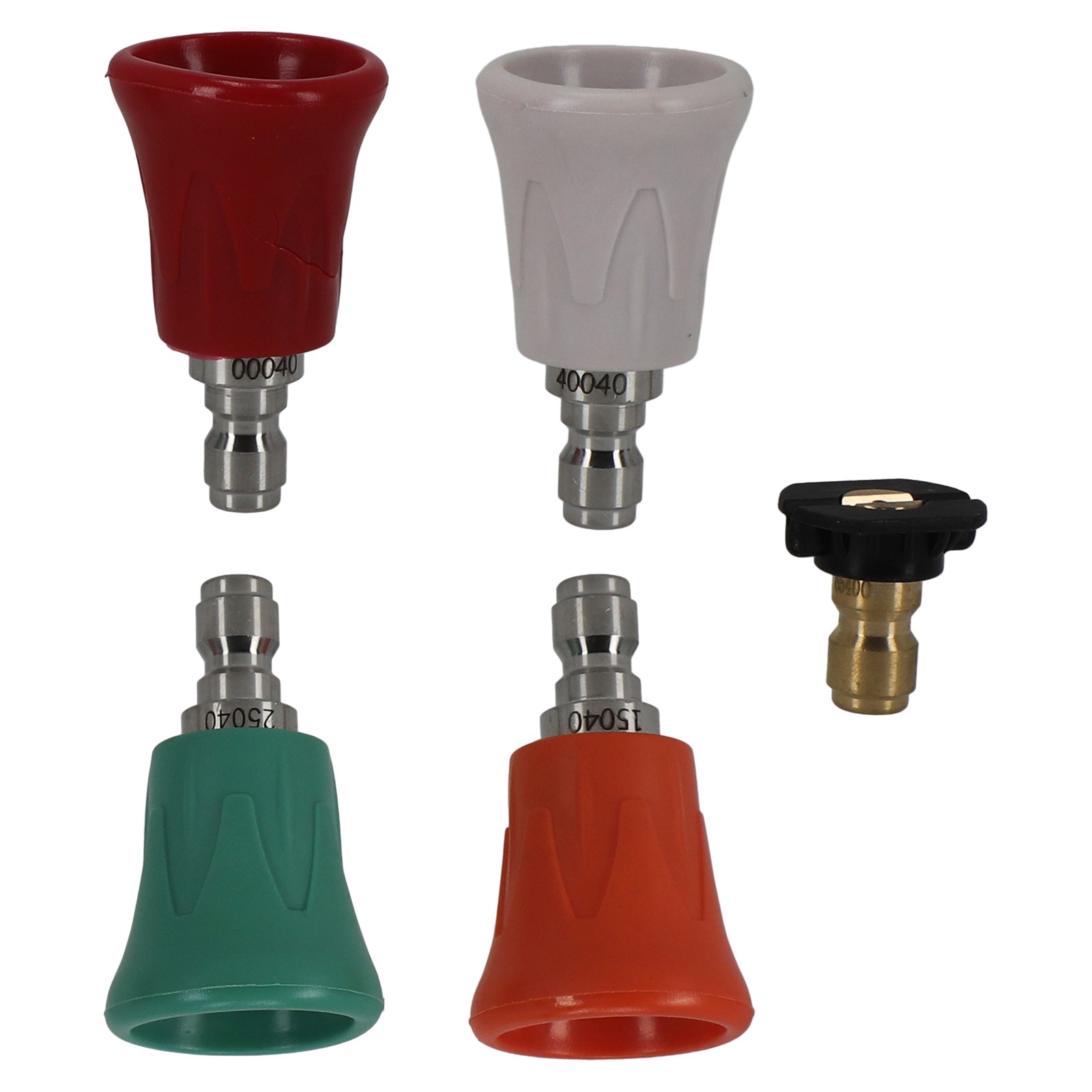 High Pressure Washer Nozzle Set 5PCS Stainless Steel w/ Guard Quick Connect