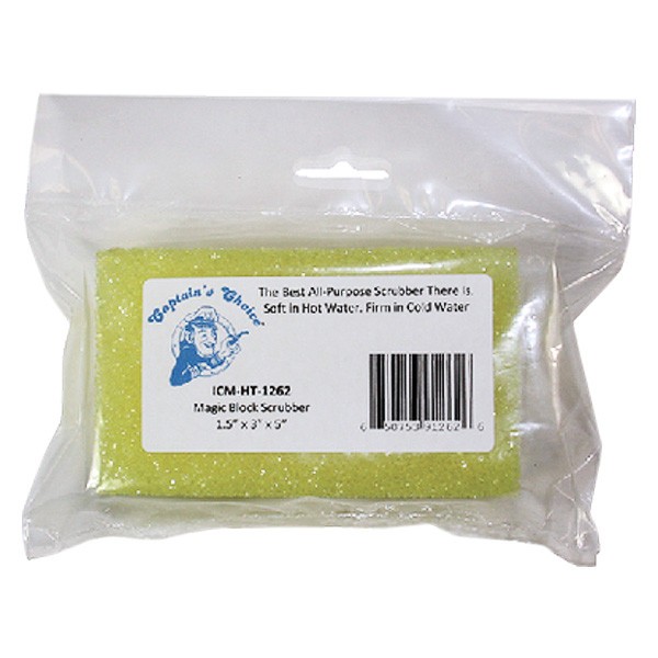 Captain’s Choice 5″ L x 3″ W x 1.5″ H Magic Block Scrub