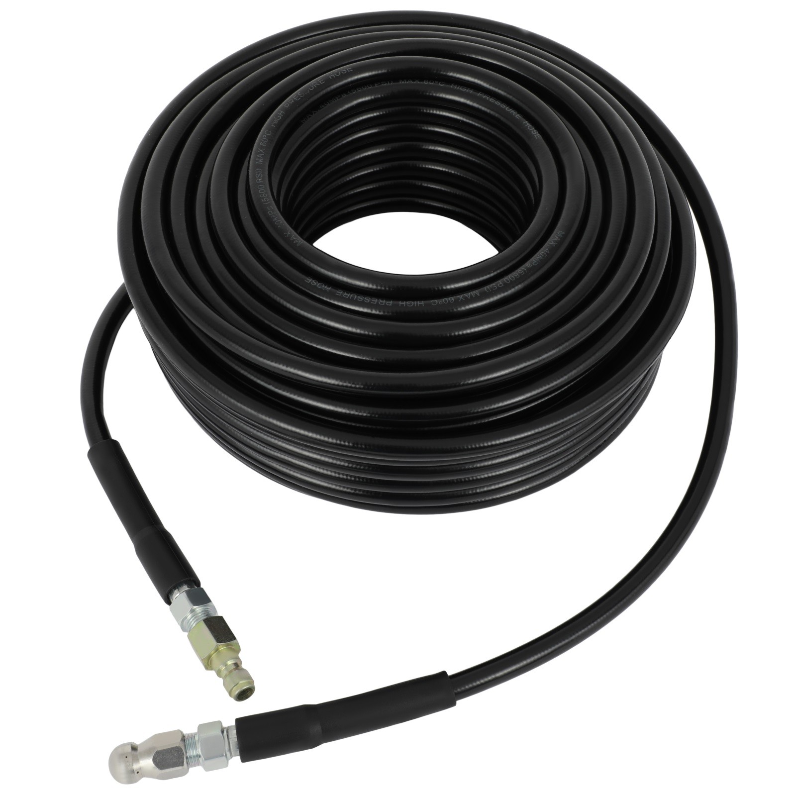 100FT Sewer Jetter Kit for Pressure Washer Hose 5800PSI 1/4 Inch