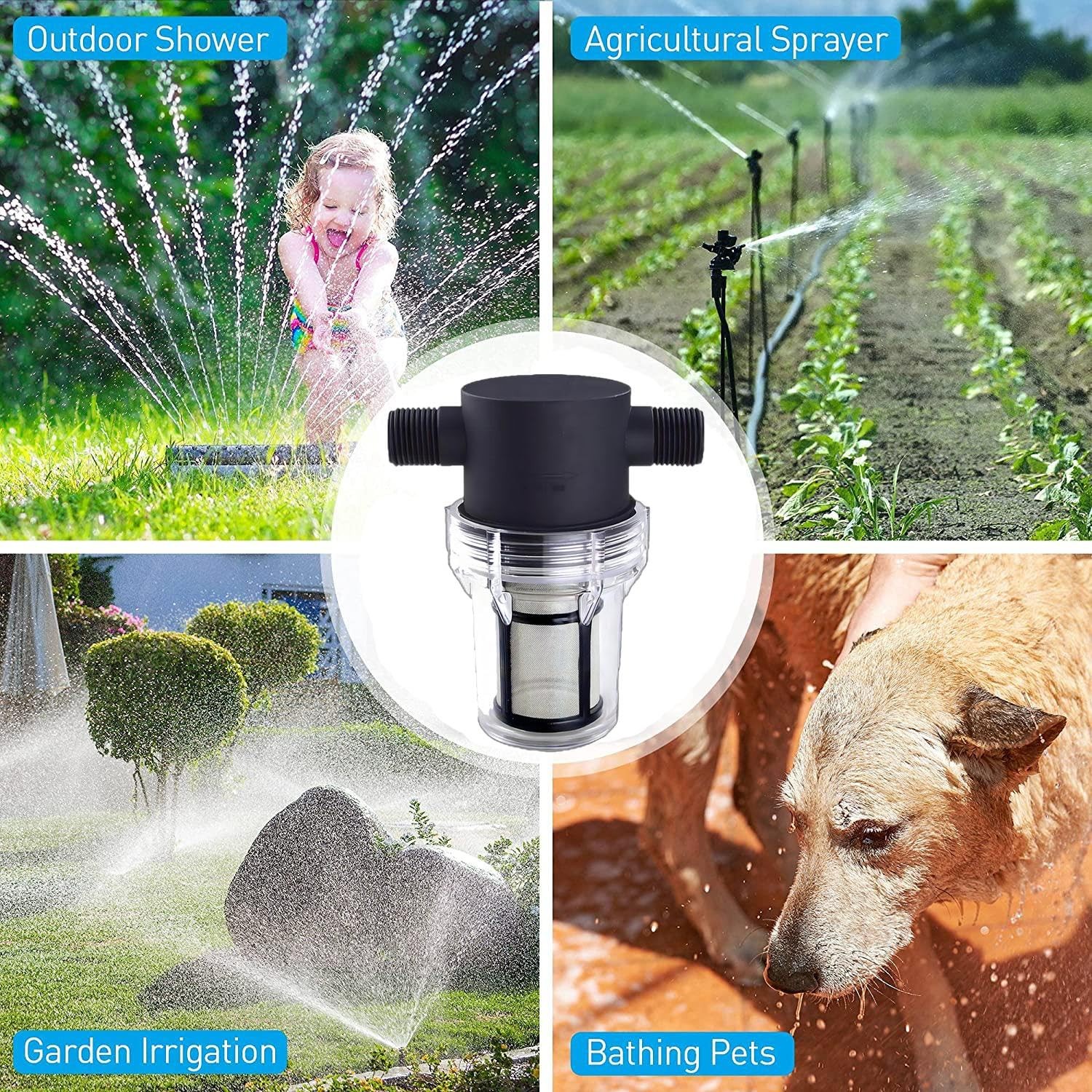 Garden Hose Inlet Filter for High Pressure Washer, Sediment Filter Attachment