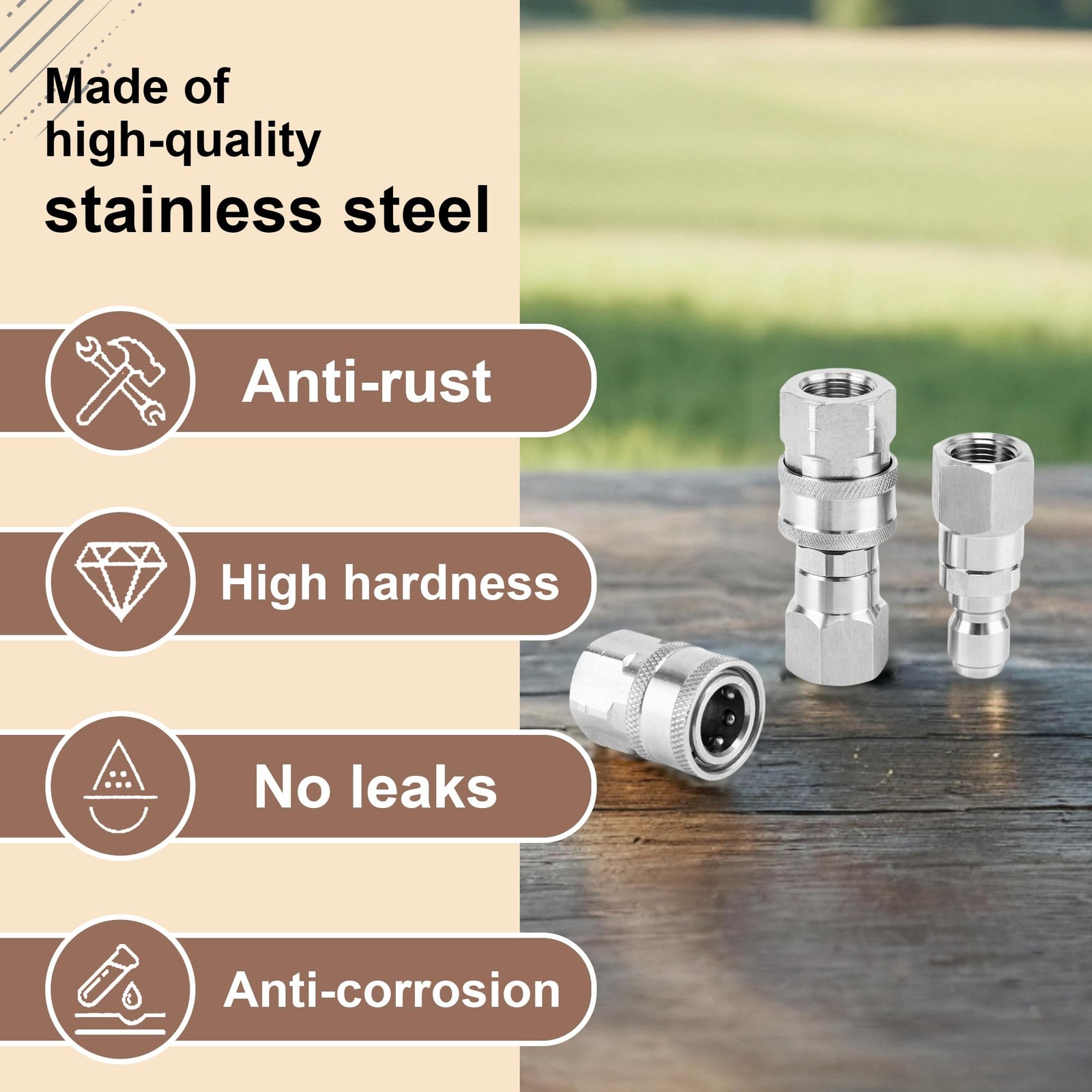 3/8 Inch Quick Connect Fittings Pressure Washer Swivel Connector NPT Female