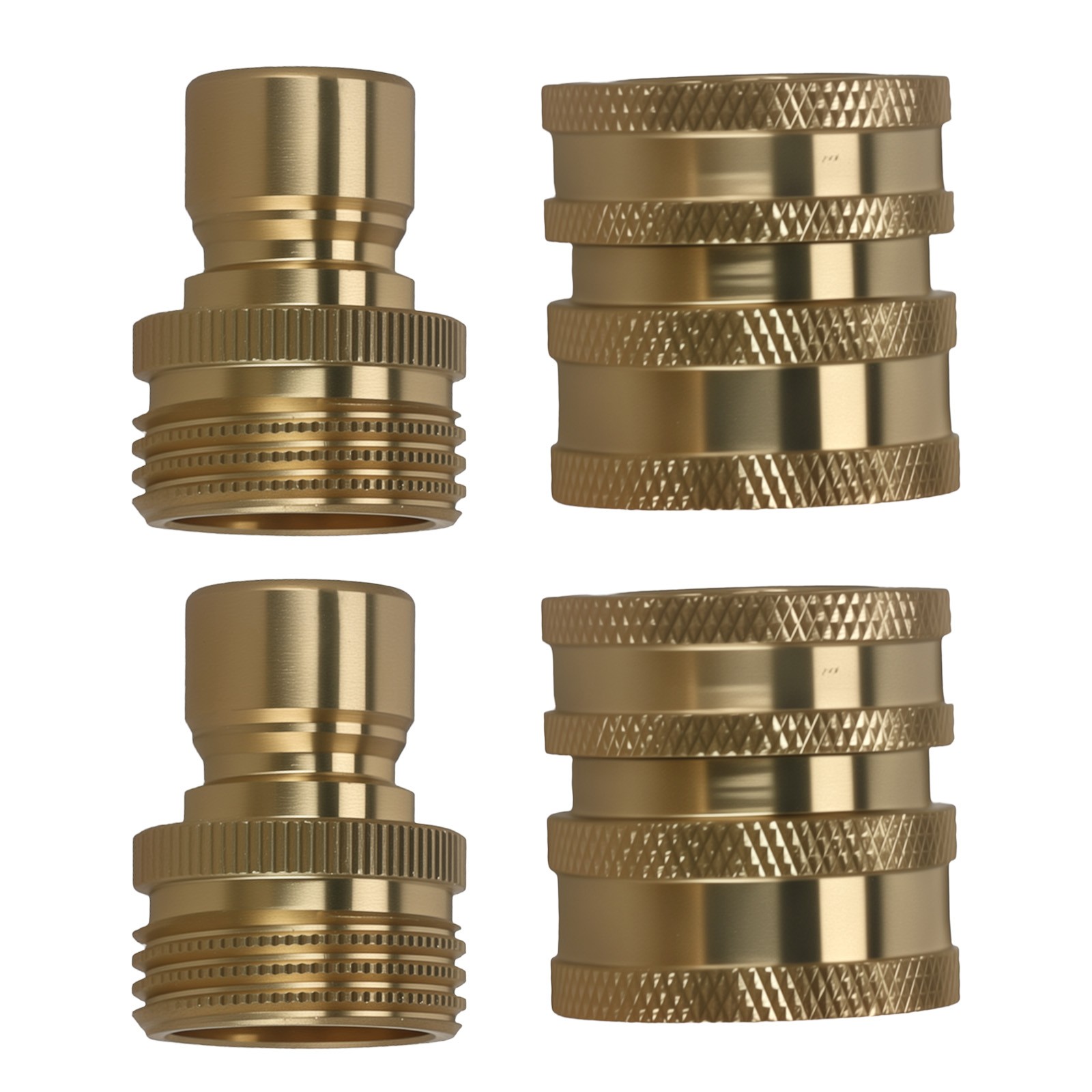 4x 3/4″ Brass Quick Connect Pressure Washer Adapter Fitting Coupler Kit