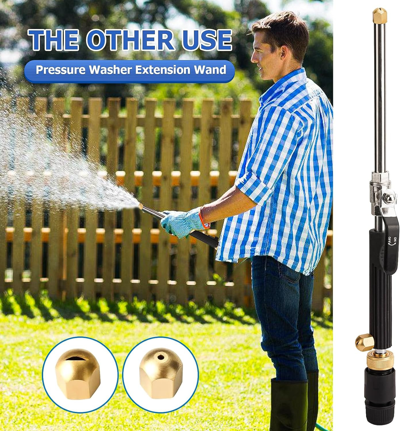 2 Use Gutter Cleaning Tools with Rake,Removable High Pressure