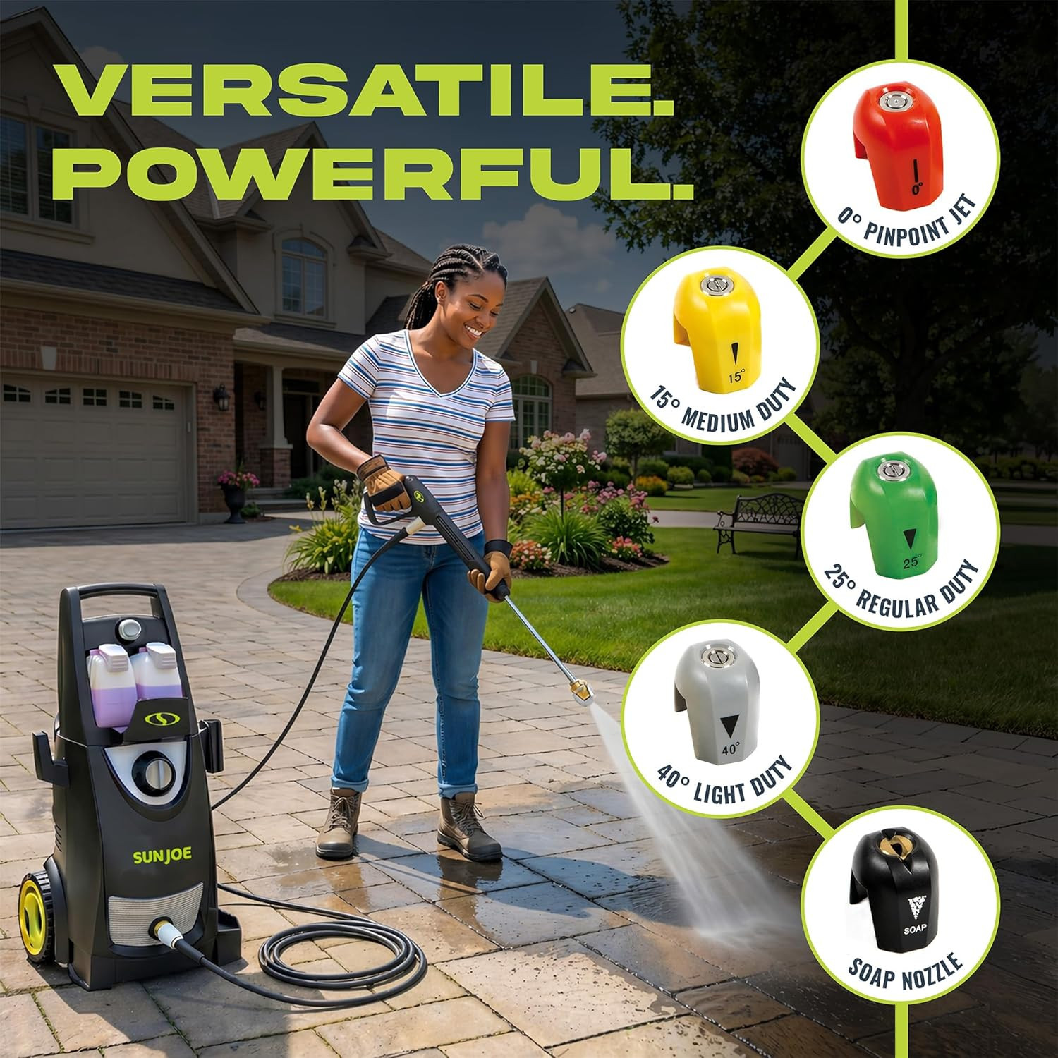 Pressure Washer, Electric Power Washer W/Extension Spray Wand and Hose, 2030 Max