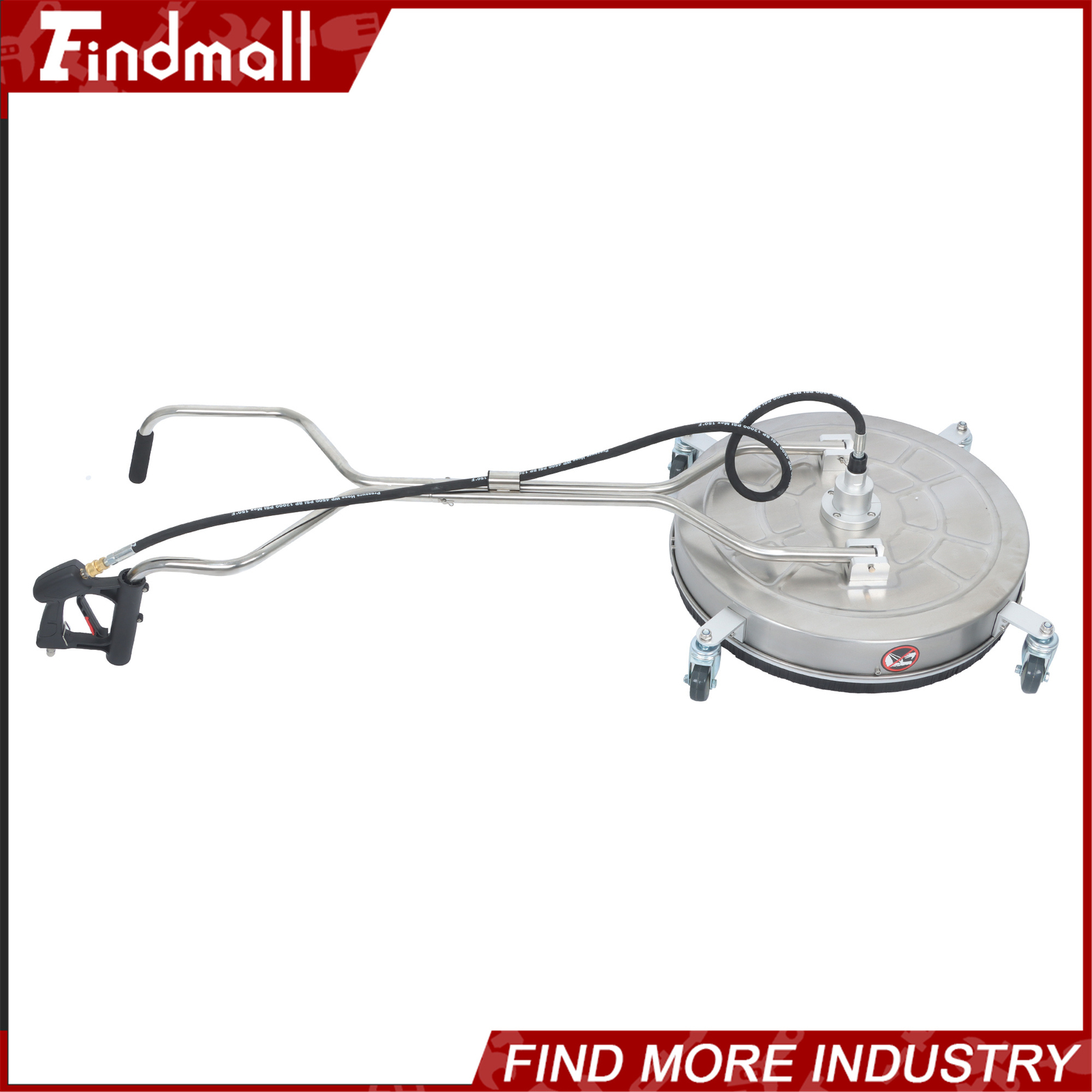 Findmall 24″ Pressure Washer Surface Cleaner w/ Handles & Wheels Quick Connect