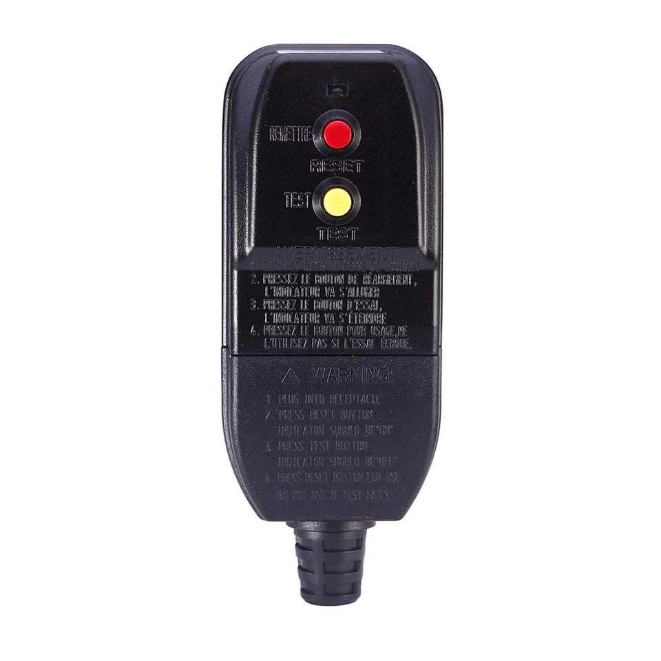 Replacement GFCI Plug for Pressure Washer Pool Pump 15Amp 3 Prong Circuit Breake
