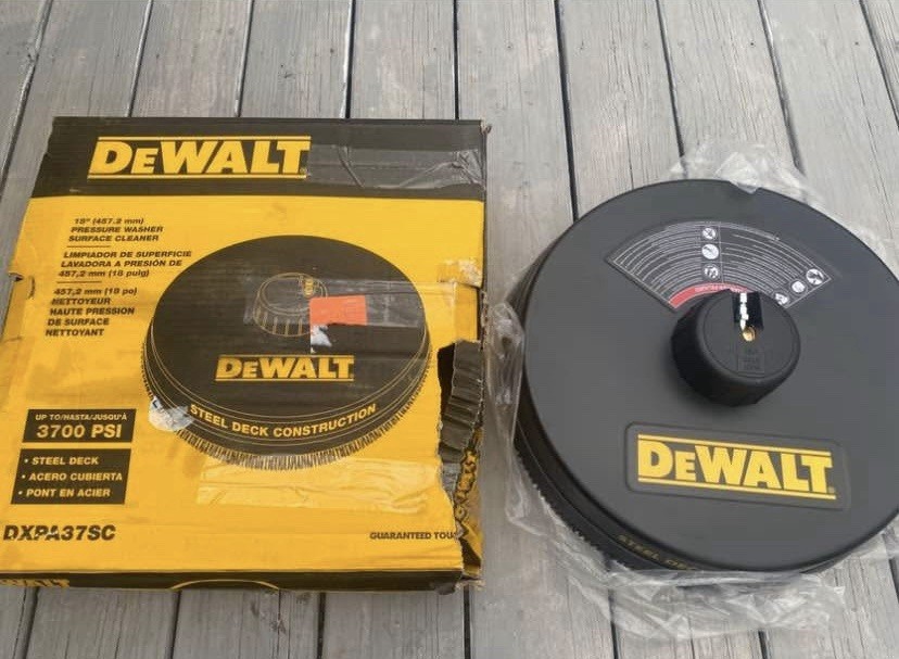 DEWALT 18″ 3700 PSI Surface Cleaner, Black Steel Deck DXPA37SC