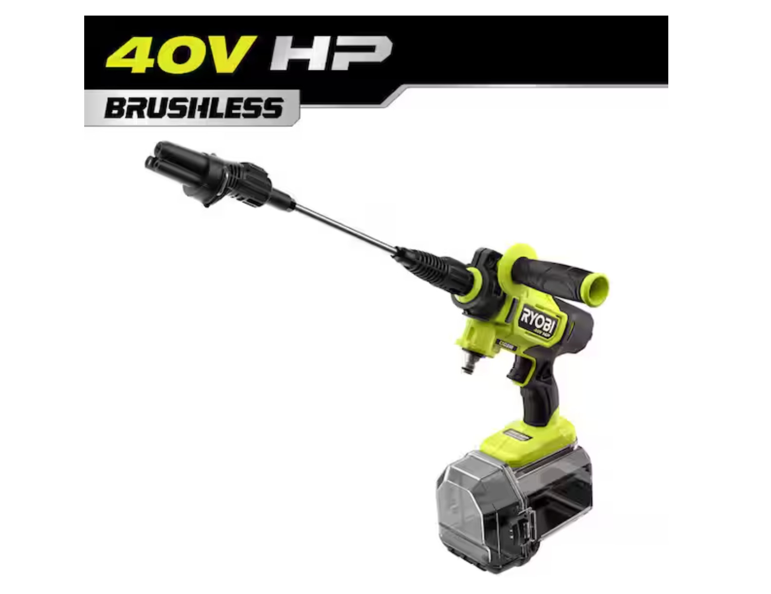 RYOBI RY124050 40V HP Brushless EZClean 600 PSI 0.7 GPM Electric Power Cleaner