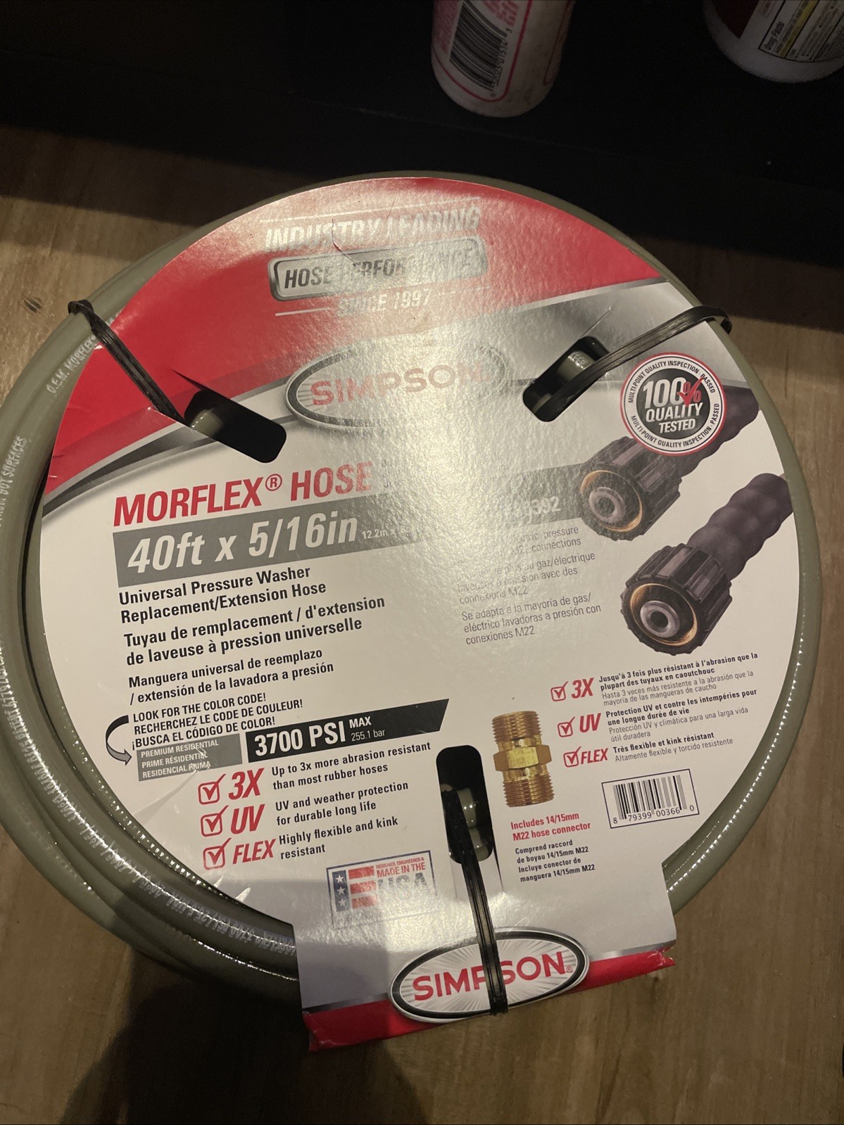 SIMPSON MorFlex 5/16-in x 40.0-ft , up to 3700-PSI Pressure Washer Hose