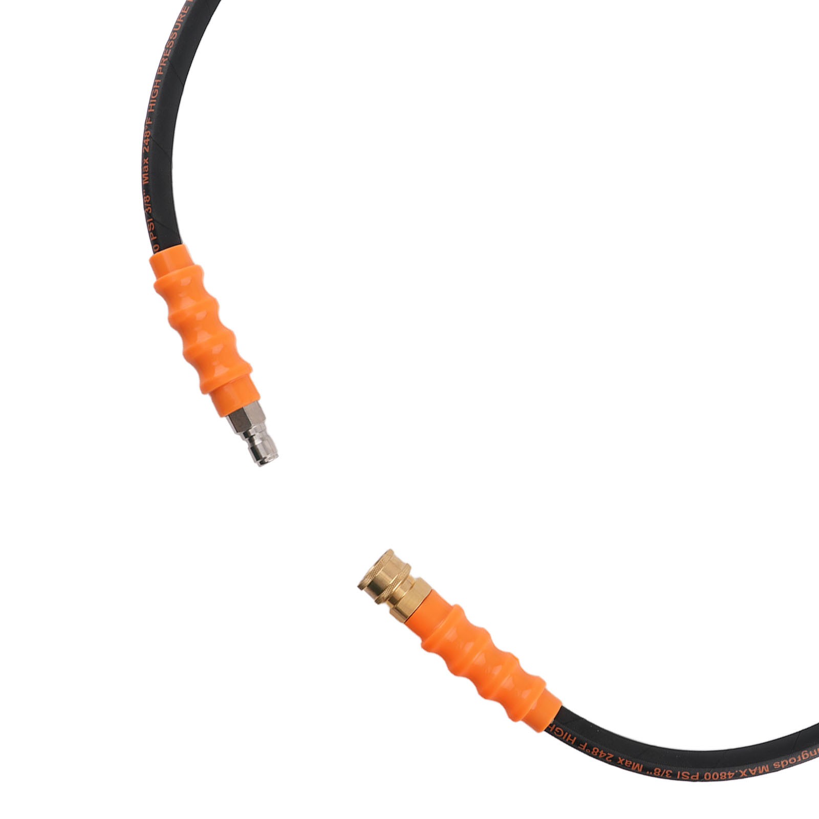 3/8″ Pressure Washer Hose 5FT 4800 PSI Heavy Duty Steel Braided Black Rubber