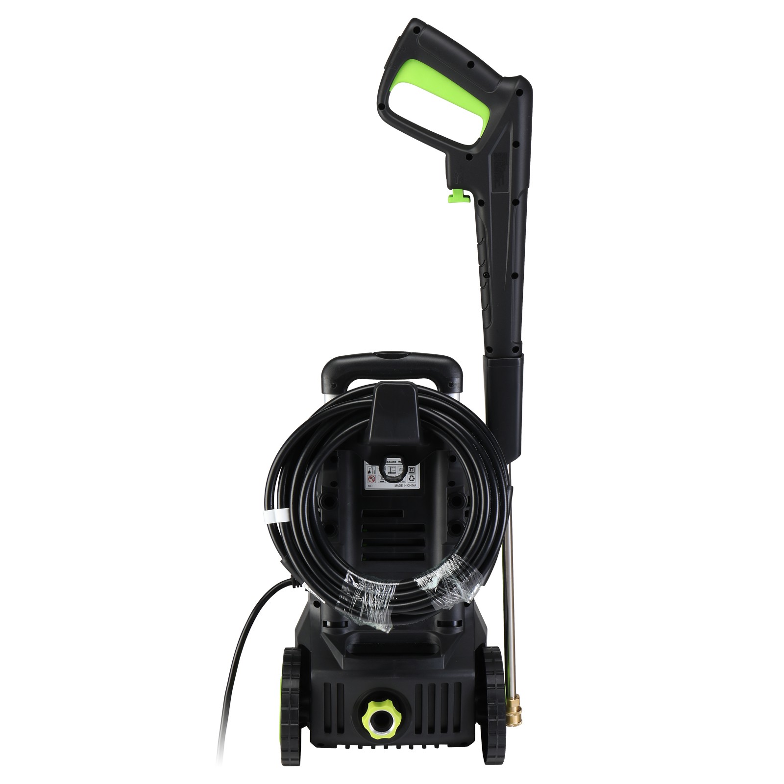 Portable Pressure Washer 4500PSI Max with 4 Nozzles and Telescopic Handle Green