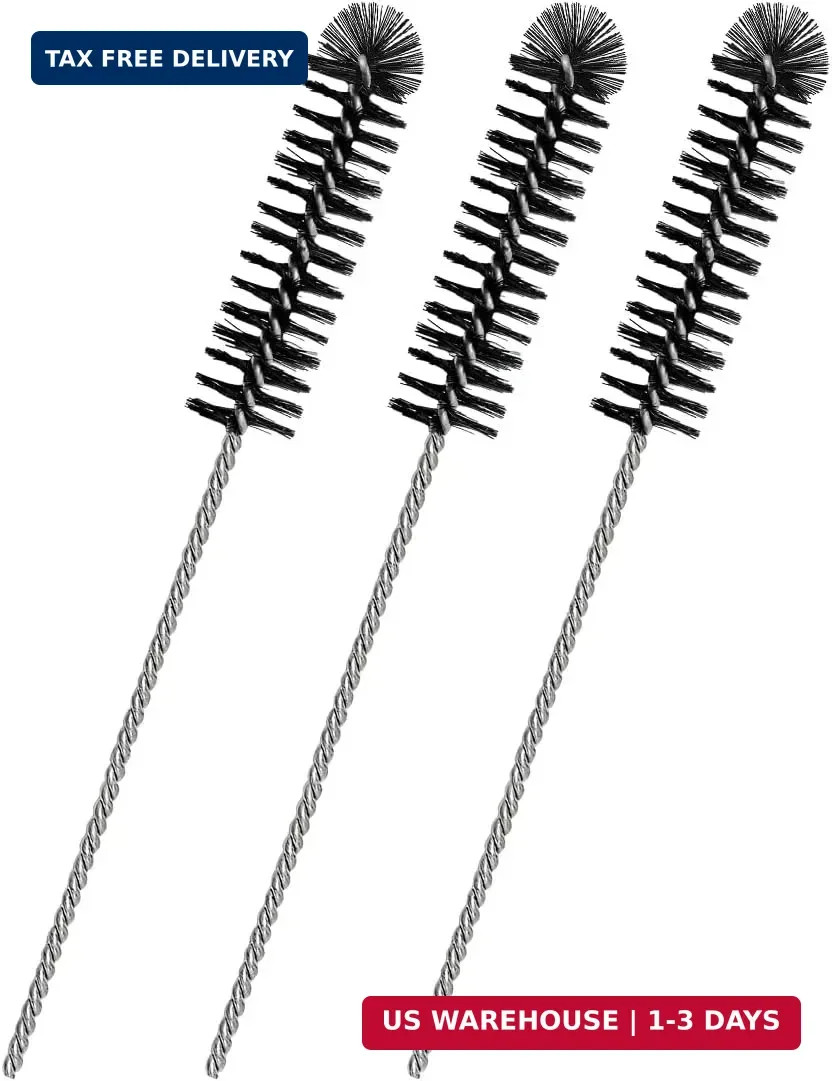 3PCS Carbon Dirt Cleaning Brush, Carburetor Cleaner Density Nylon Tube Brush for