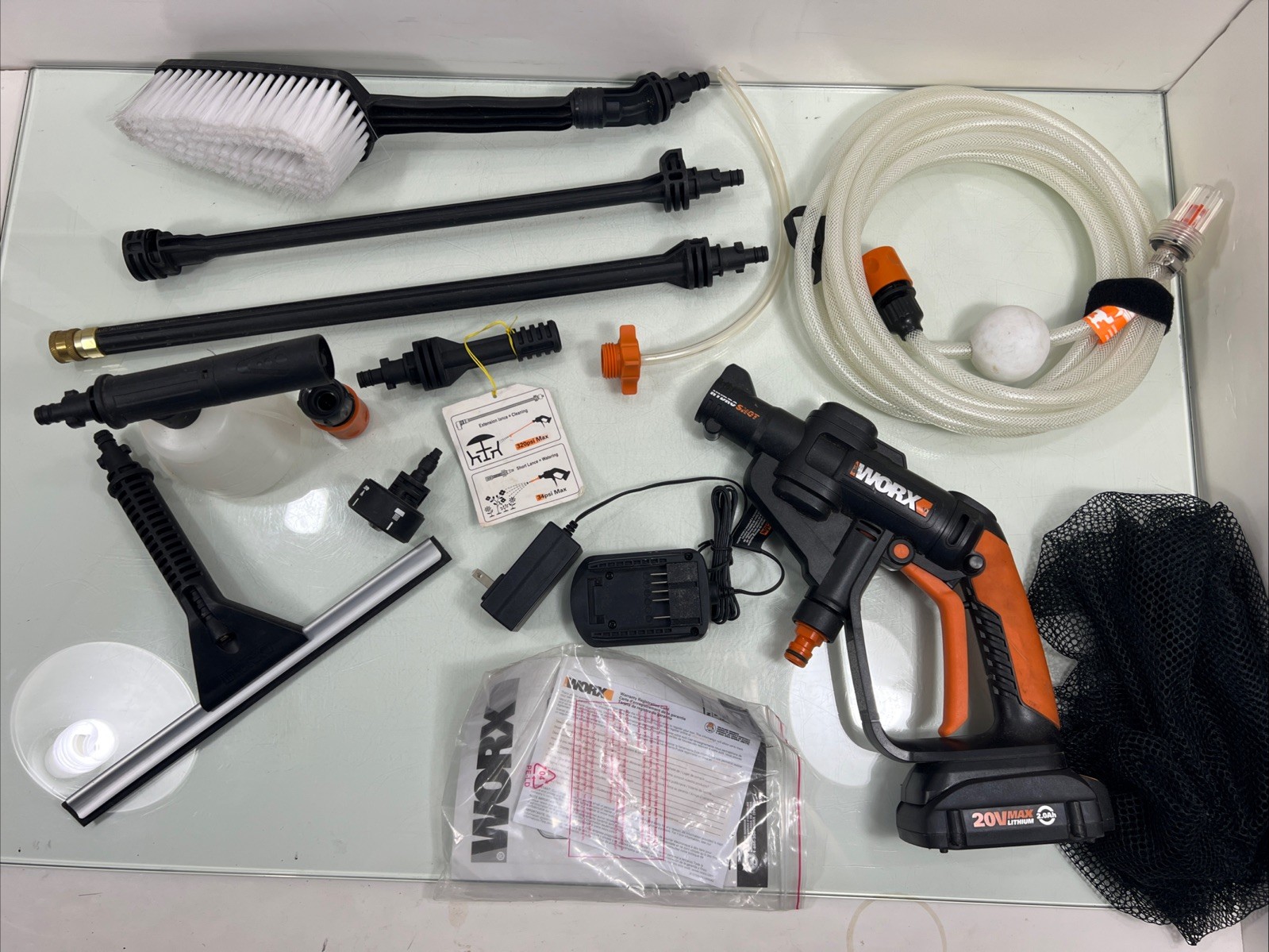 WORX WG629 20V Cordless Hydroshot Portable Power Cleaner W/ BATTERY & CHARGER