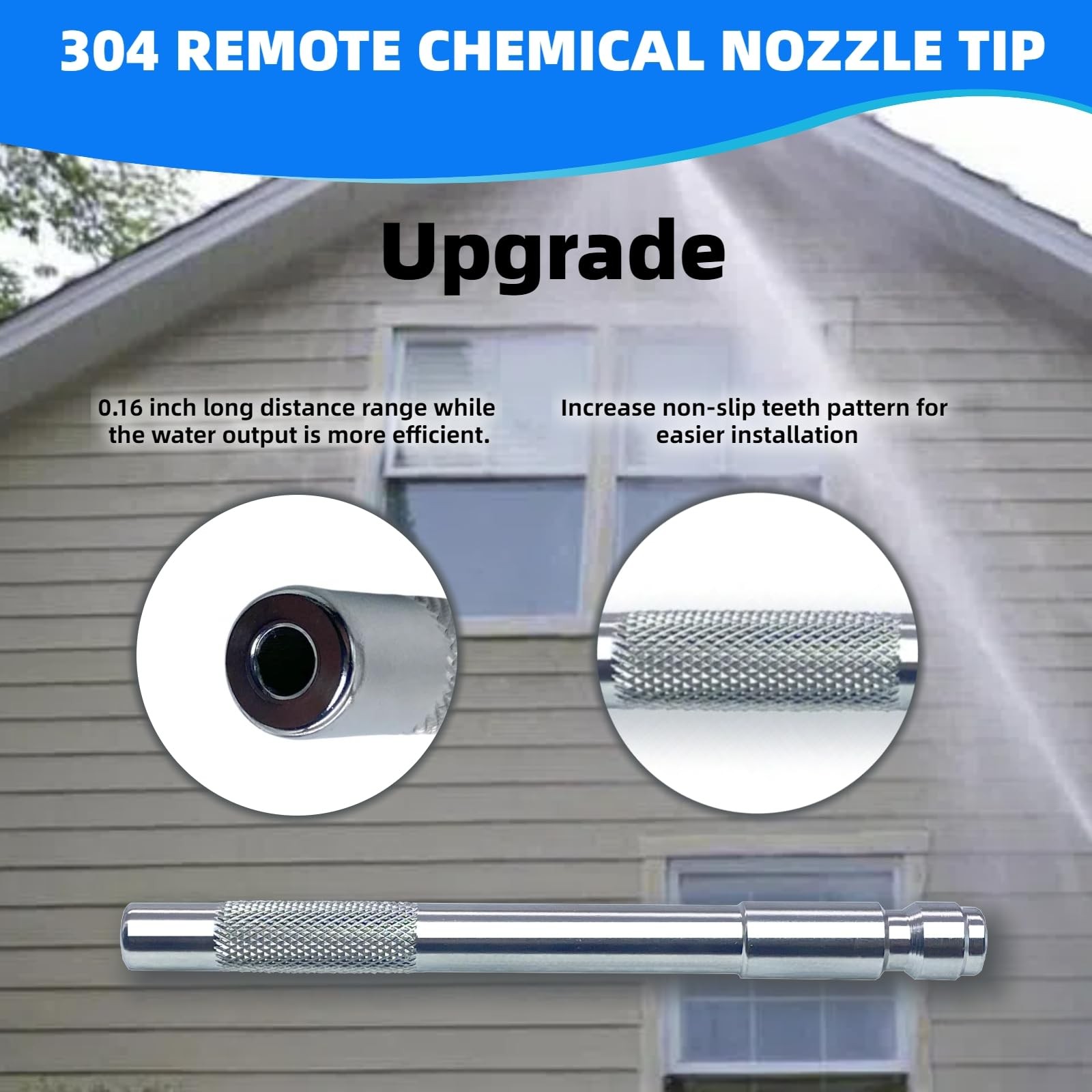 Pressure Washer Long Range Chemical Nozzle 1/4” Quick Connect 2000-6000 PSI